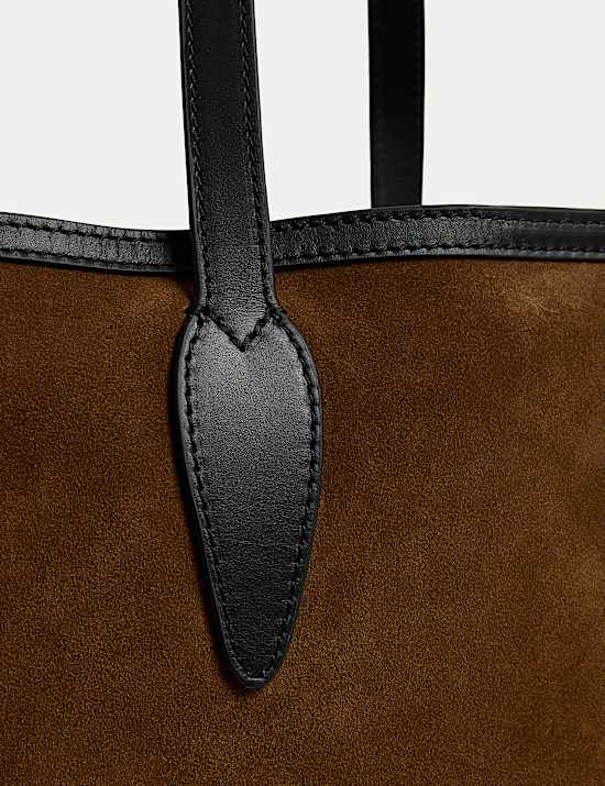 Tragetasche aus reinem Leder und Wildleder