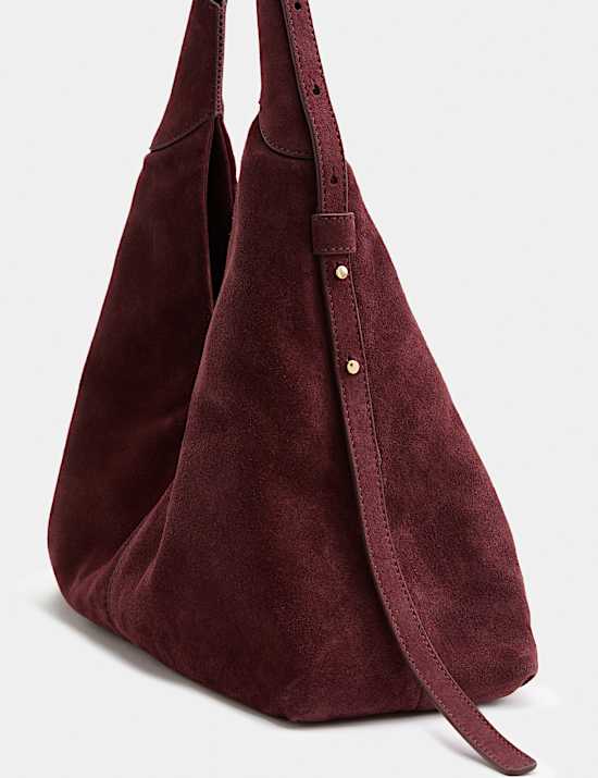 Suede Top Handle Shoulder Bag