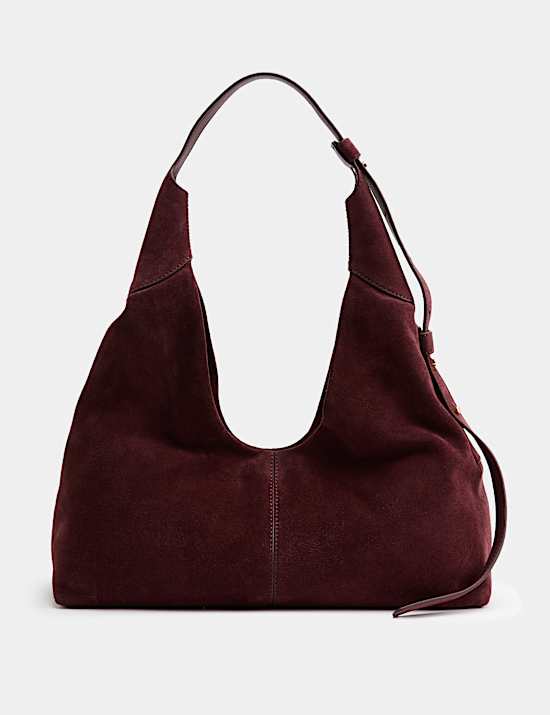 Suede Top Handle Shoulder Bag