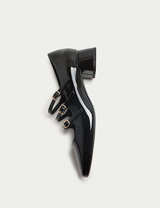 Strappy Block Heel Mary Jane Shoes