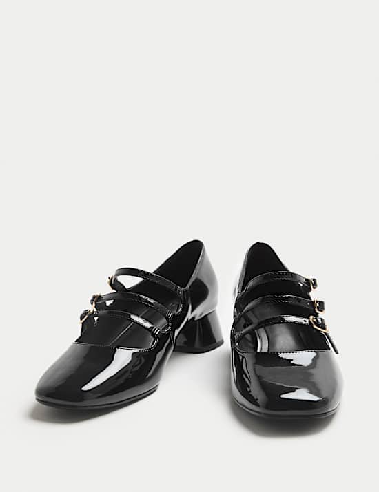 Strappy Block Heel Mary Jane Shoes
