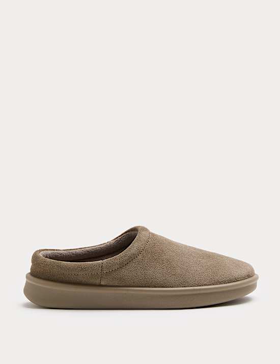 Suede Mule Slippers