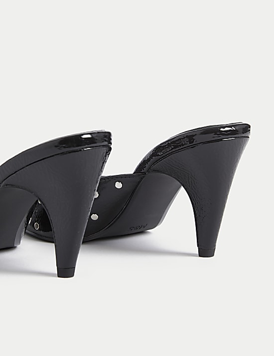 Sparkle Stiletto Heel Mules