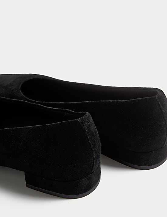 Leather Block Heel Pumps