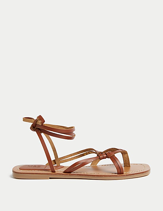 Beige ankle strap flat sandals clearance