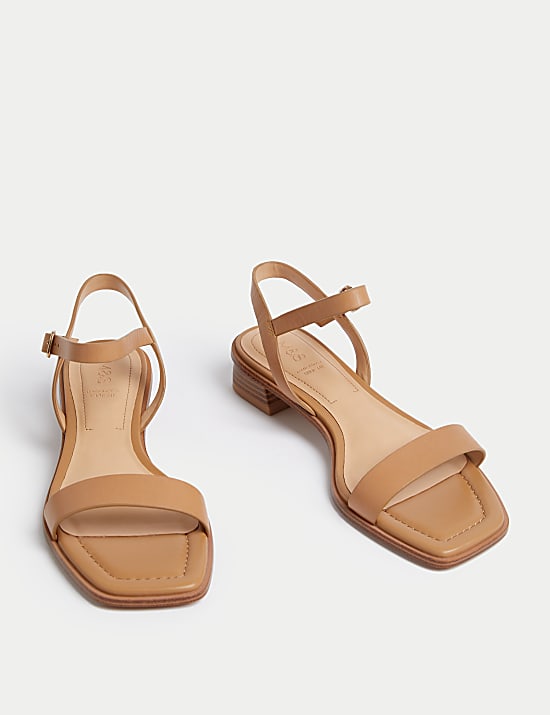 Wide Fit Ankle Strap Block Heel Sandals