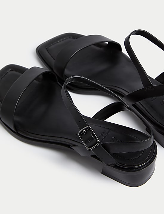 Wide Fit Ankle Strap Block Heel Sandals