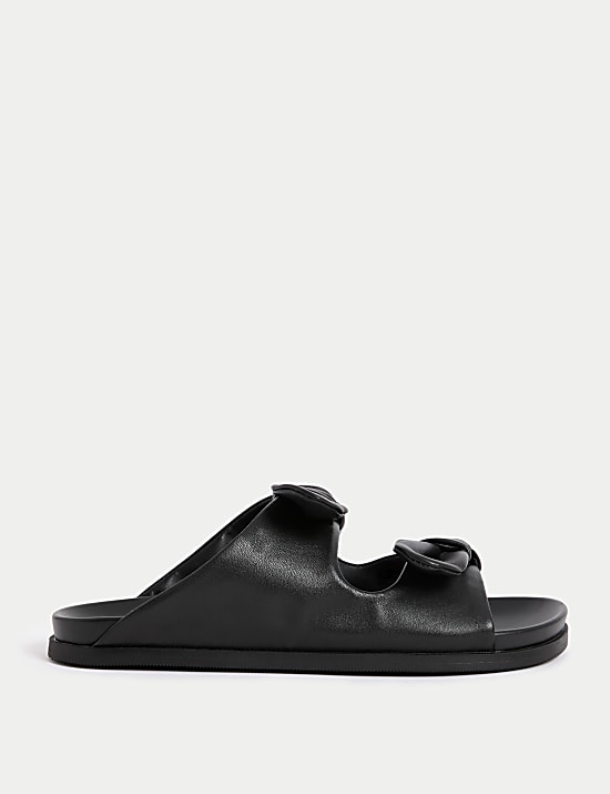 Leren sandalen met voetbed