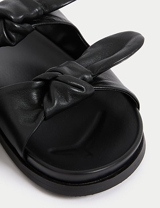 Leren sandalen met voetbed