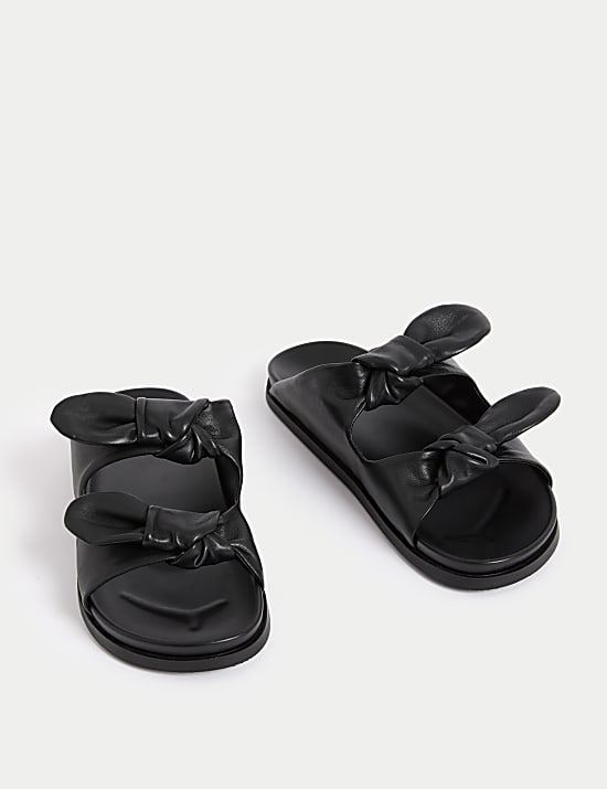 Leren sandalen met voetbed