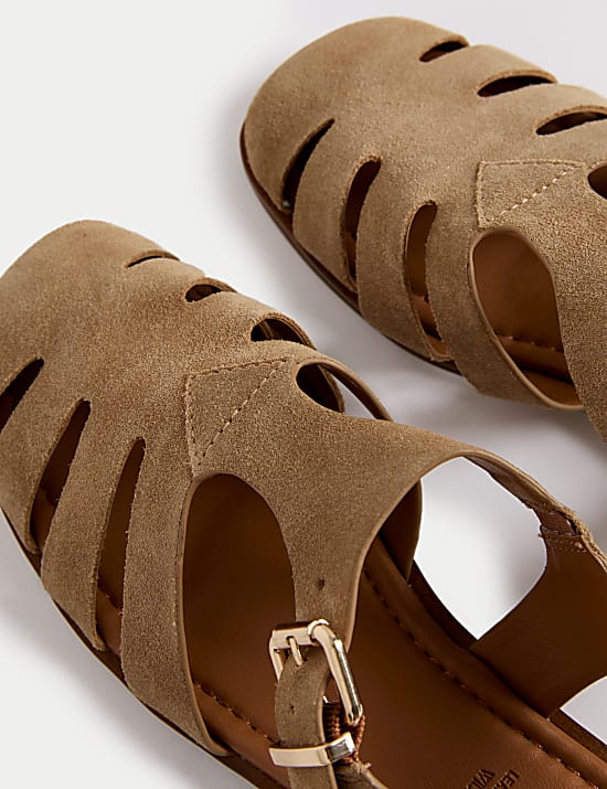 Wide Fit Suede Fisherman Sandals