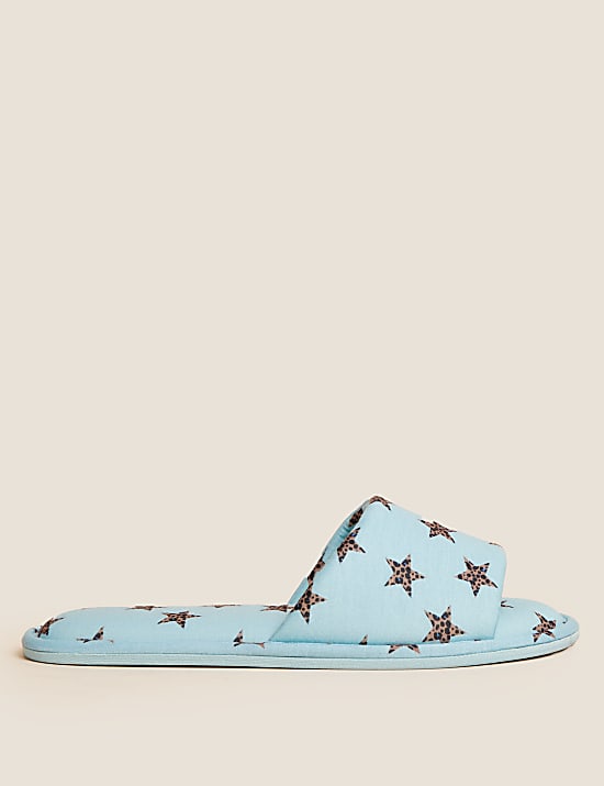 Star Print Bedroom Slippers