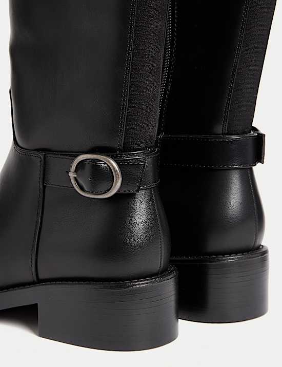 Buckle Knee High Riding Boot
