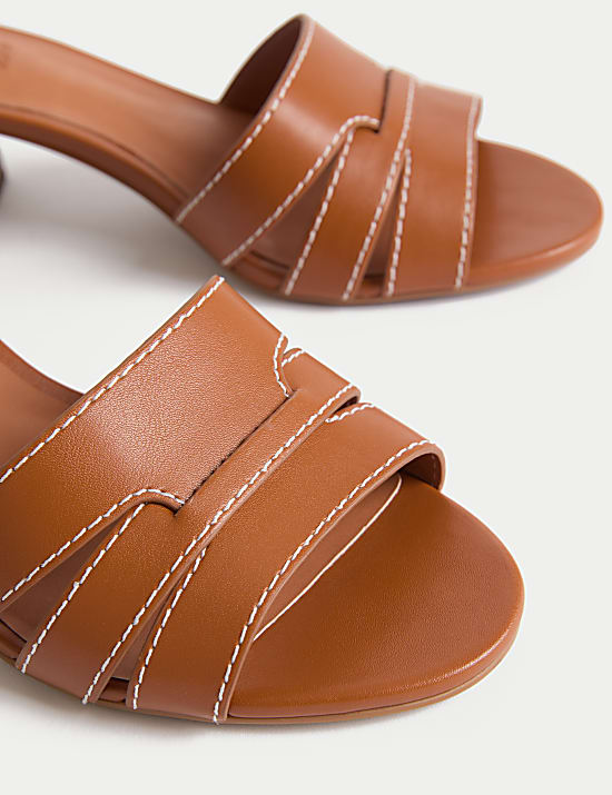 Wide Fit Block Heel Mules