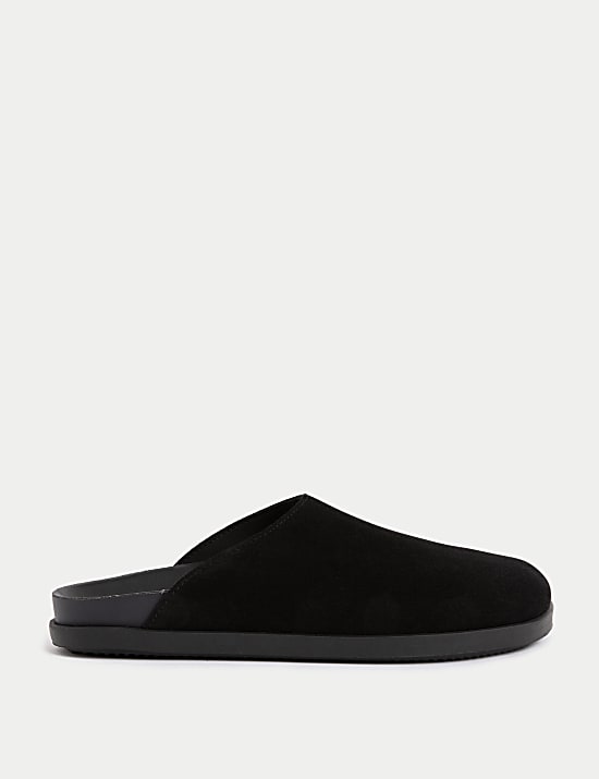 Suede Flatform Mules