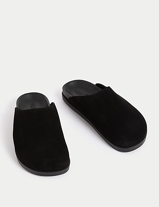 Suede Flatform Mules