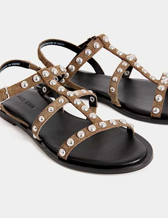 Suede Flat Gladiator Sandals