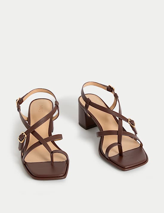 Buckle Block Heel Sandals