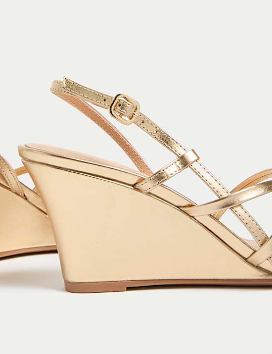 Buckle Wedge Sandals