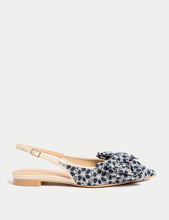 Floral Flatform Slingback Sandals