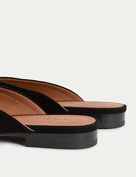 Suede Slip On Flat Ballet Pumps
