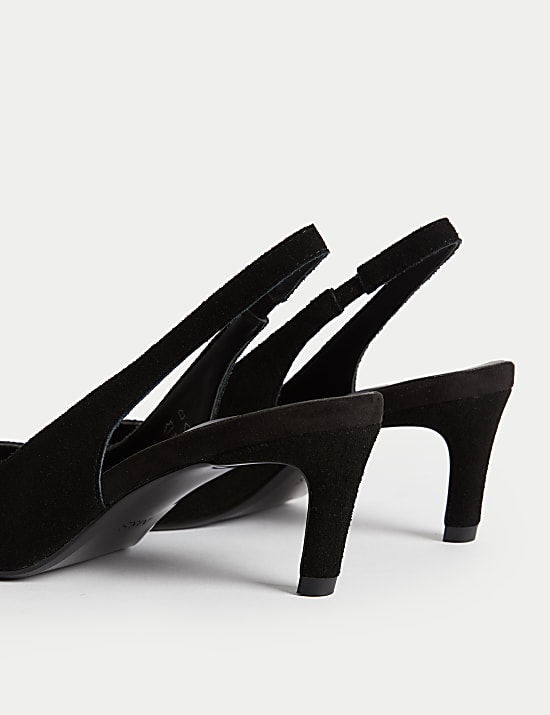 Suede Stiletto Heel Court Shoes