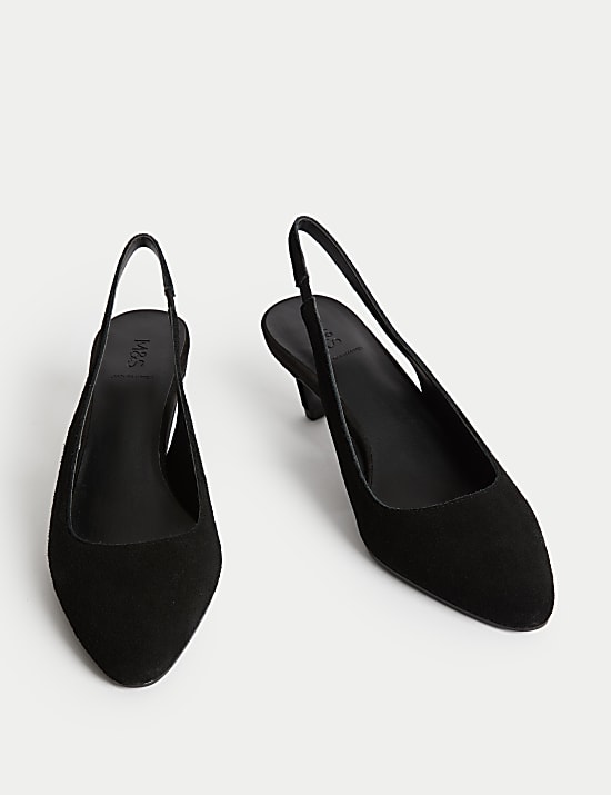 Suede Stiletto Heel Court Shoes