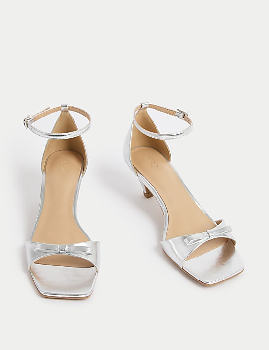 Buckle Kitten Heel Sandals