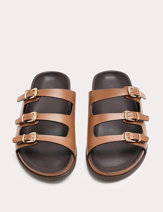 Sandales avec assise plantaire et triple boucle