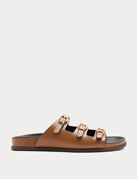 Sandales avec assise plantaire et triple boucle