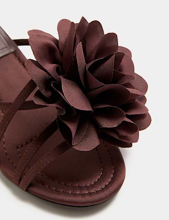 Corsage Stiletto Heel Mules