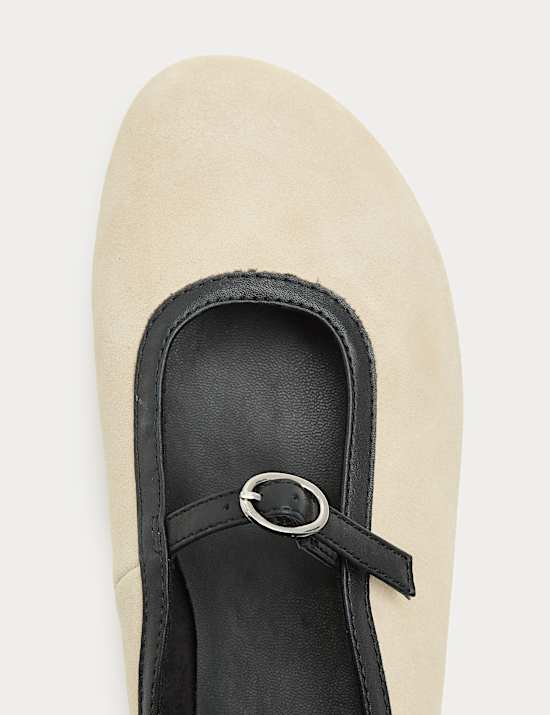 Sepatu Pantofel Balet Teplek Mary Jane Suede