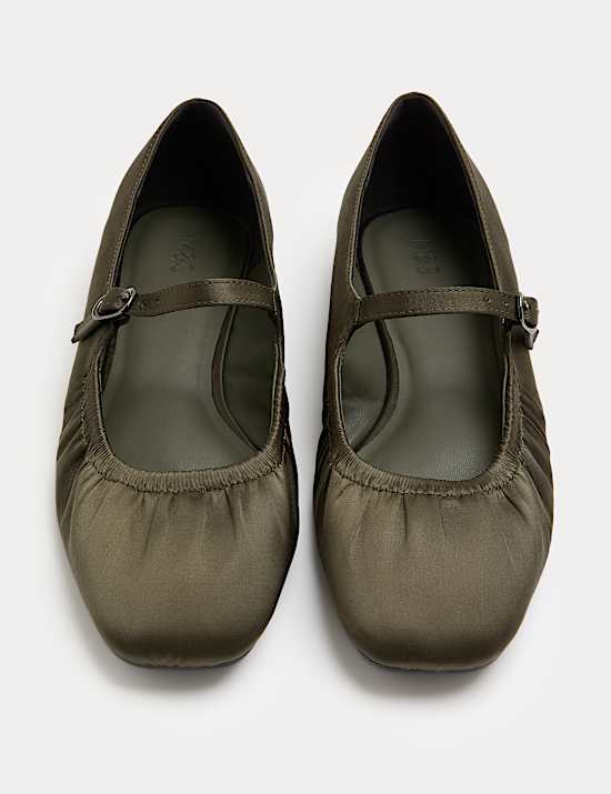 Satin Flat Mary Jane Ballet Pump