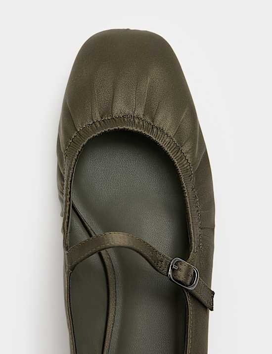 Satin Flat Mary Jane Ballet Pump