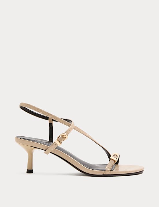 Buckle Strappy Stiletto Heel Sandals