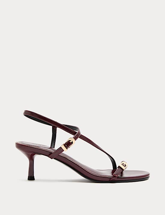 Buckle Strappy Stiletto Heel Sandals