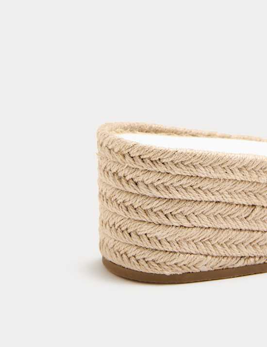 Leather Flatform Espadrille Mules