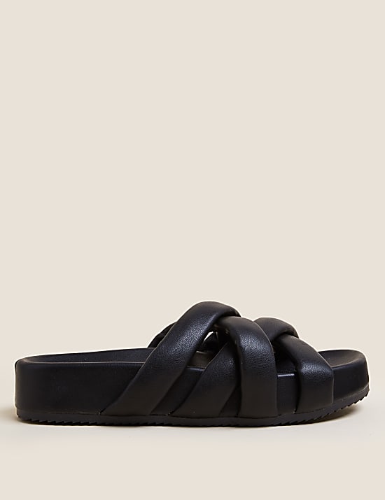 Woven Footbed Sliders