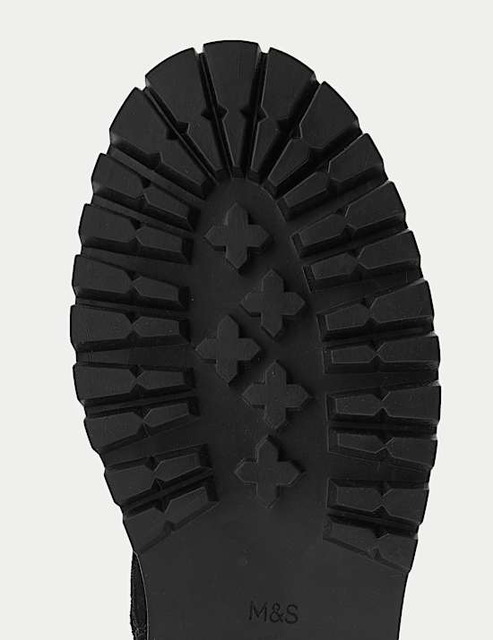 Suede Block Heel Ankle Boots