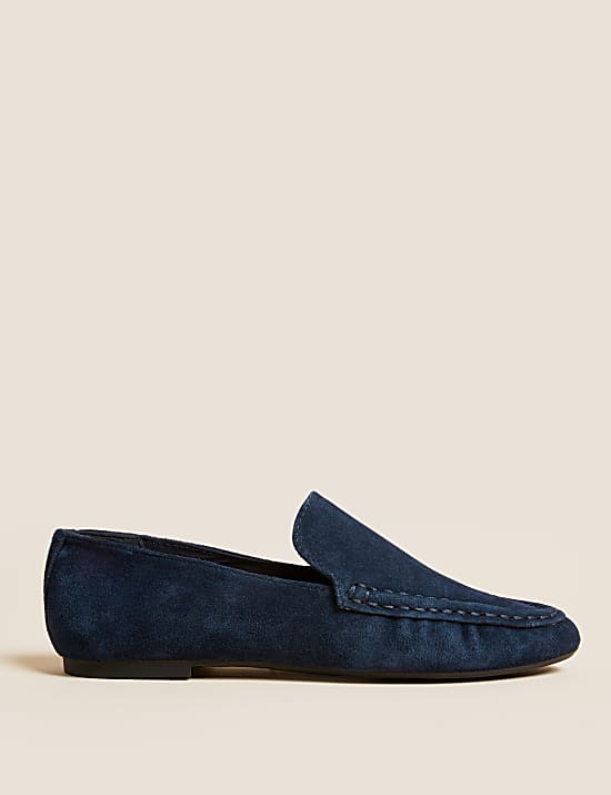 Suede Flat Loafers