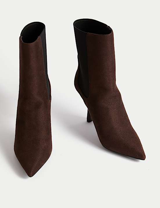 Stiletto Heel Pointed Ankle Boots