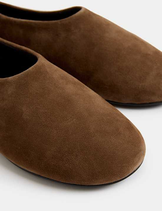 Suede Flat Ballet Pumps