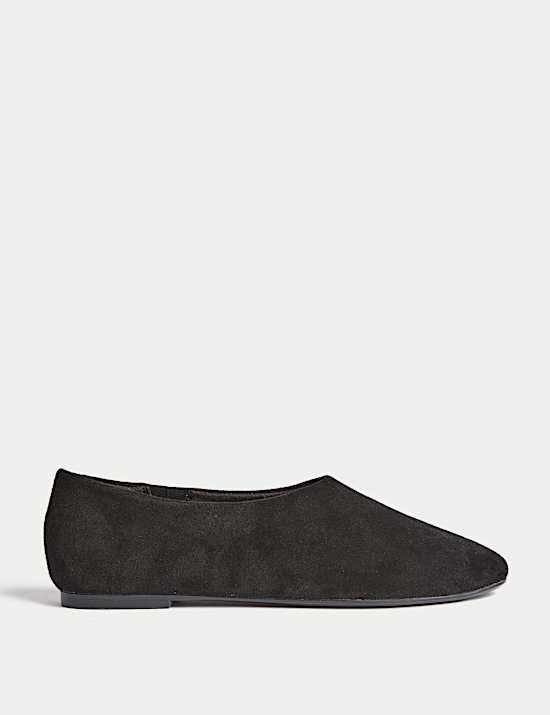Ballerines en daim à semelle plate