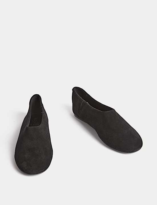 Suede Flat Ballet Pumps