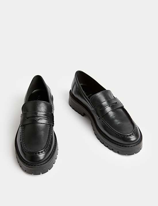 Leather Chunky Loafers