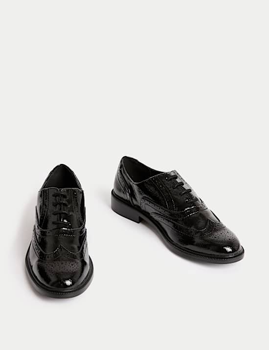 Patent Flat Brogues