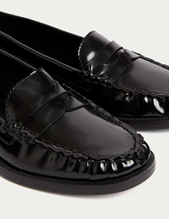 Patent Flat Penny Loafers
