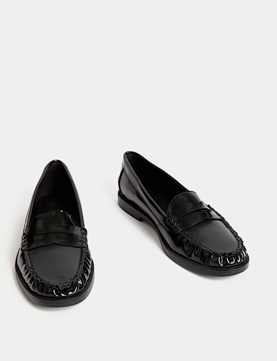 Patent Flat Penny Loafers