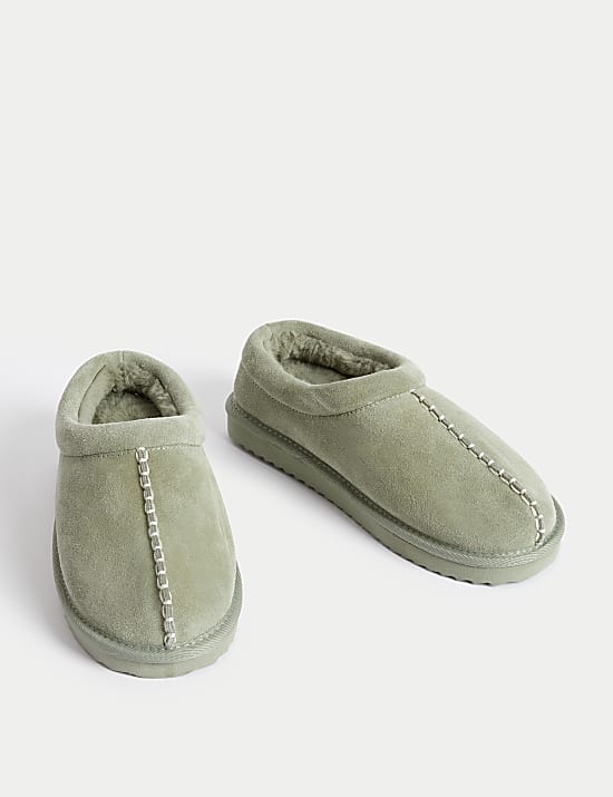 Alas Kaki Kayu Sandal Selop Furing Bulu Imitasi Suede