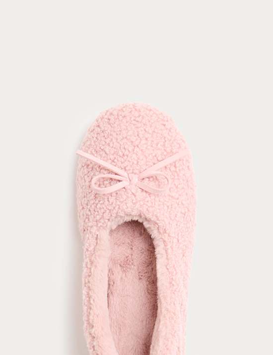 Borg Ballerina Slippers